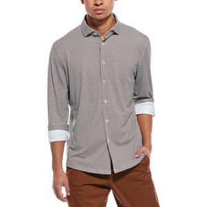 Stone Rose Mens Techno Stretch Performance Shirt, Brown